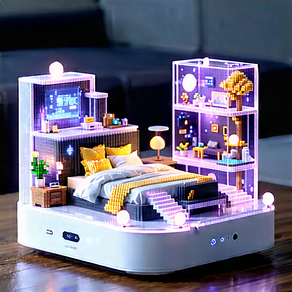 Smart Home (device:1.32) With Digital Artwork With Small, Intricately