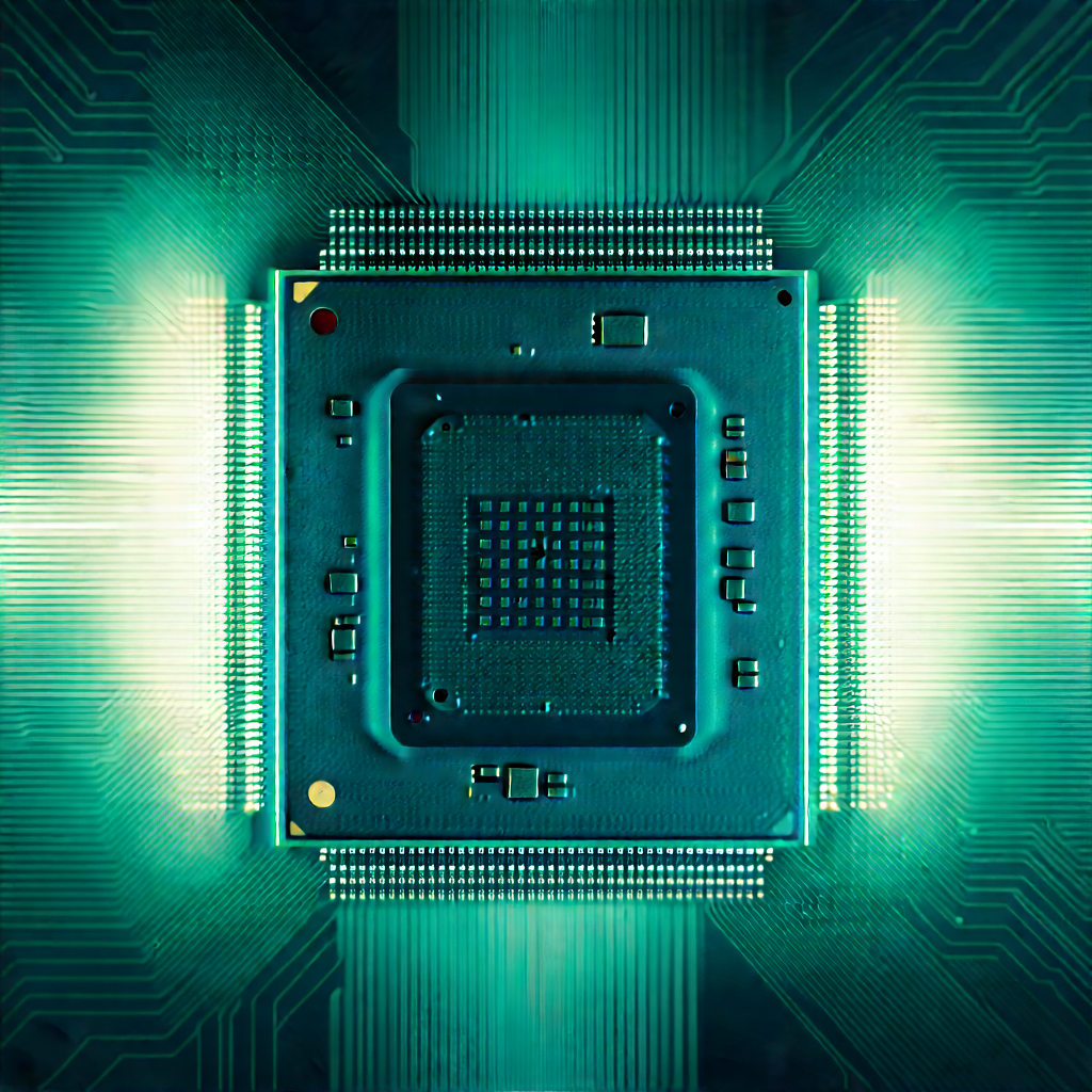 Close-up of microprocessor