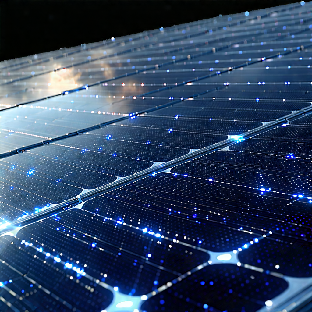 Solar Panel With Data Streams With Solar Panel