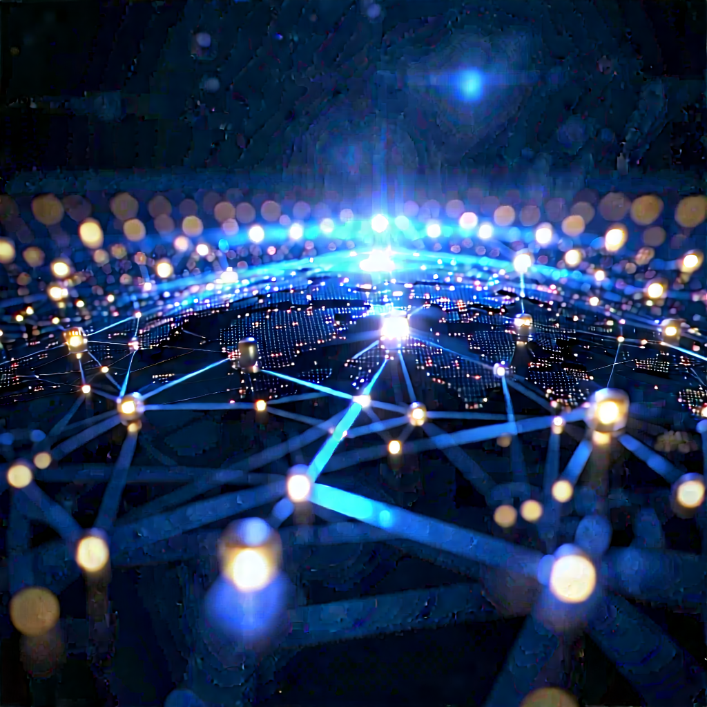 Blockchain Network Visualization With Image, There