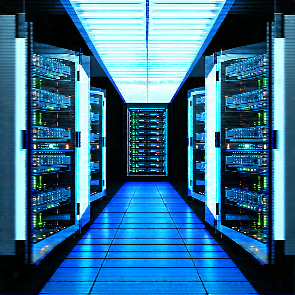 Futuristic server room