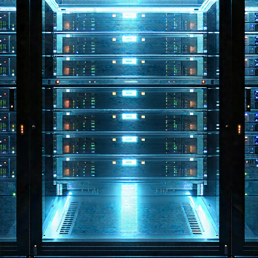 Server rack with laser scanning