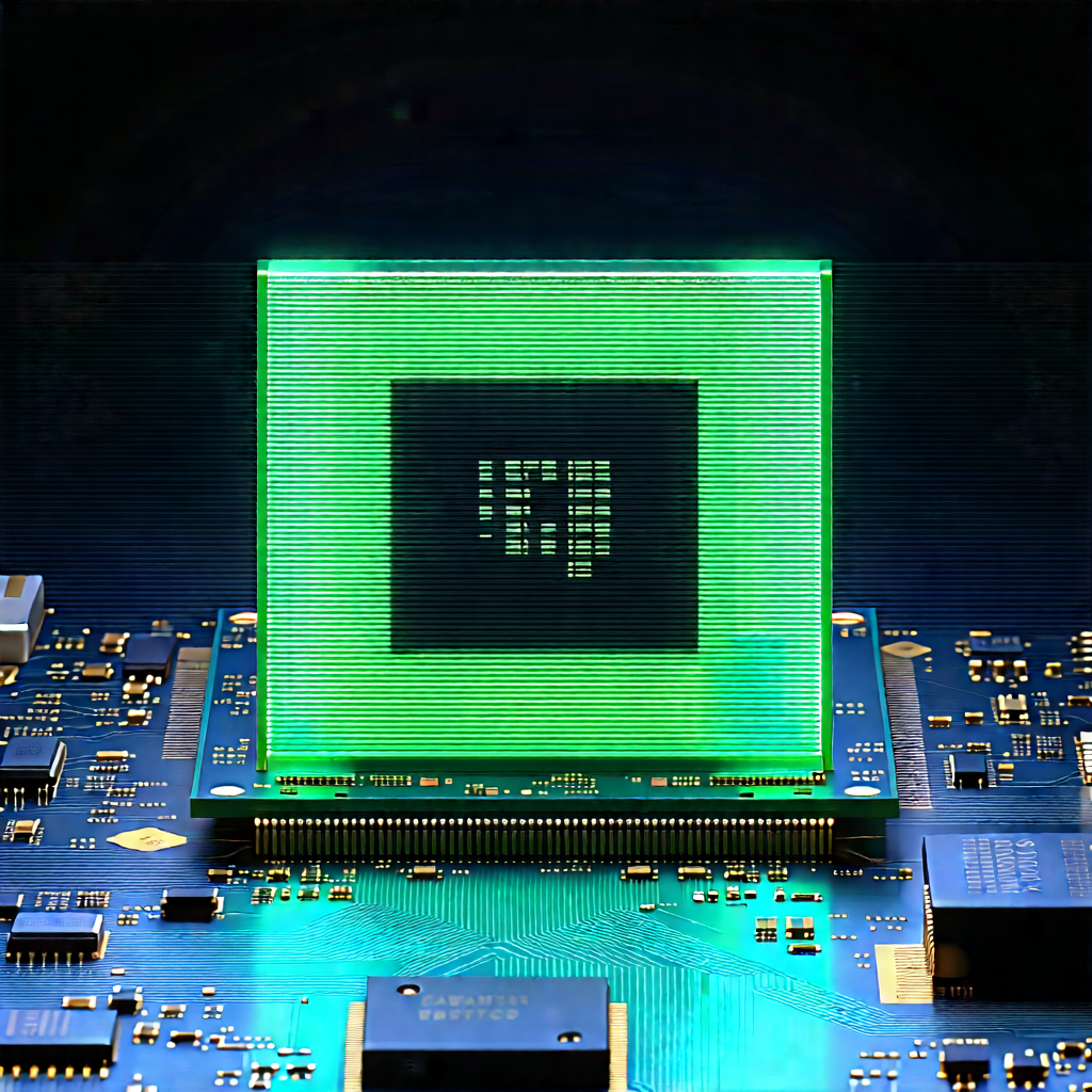 Close-up of microprocessor
