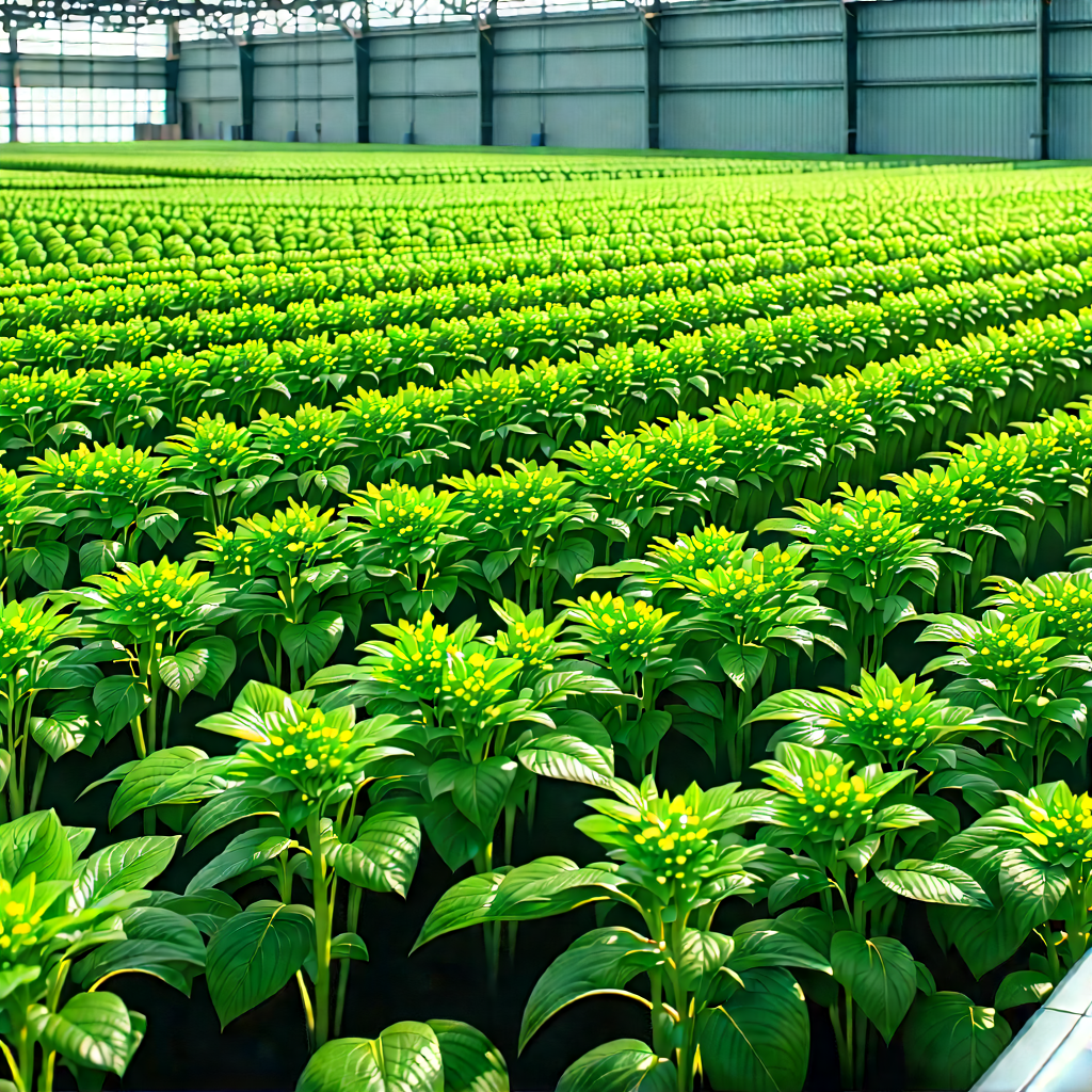 Agricultural technology in manufacturing facility