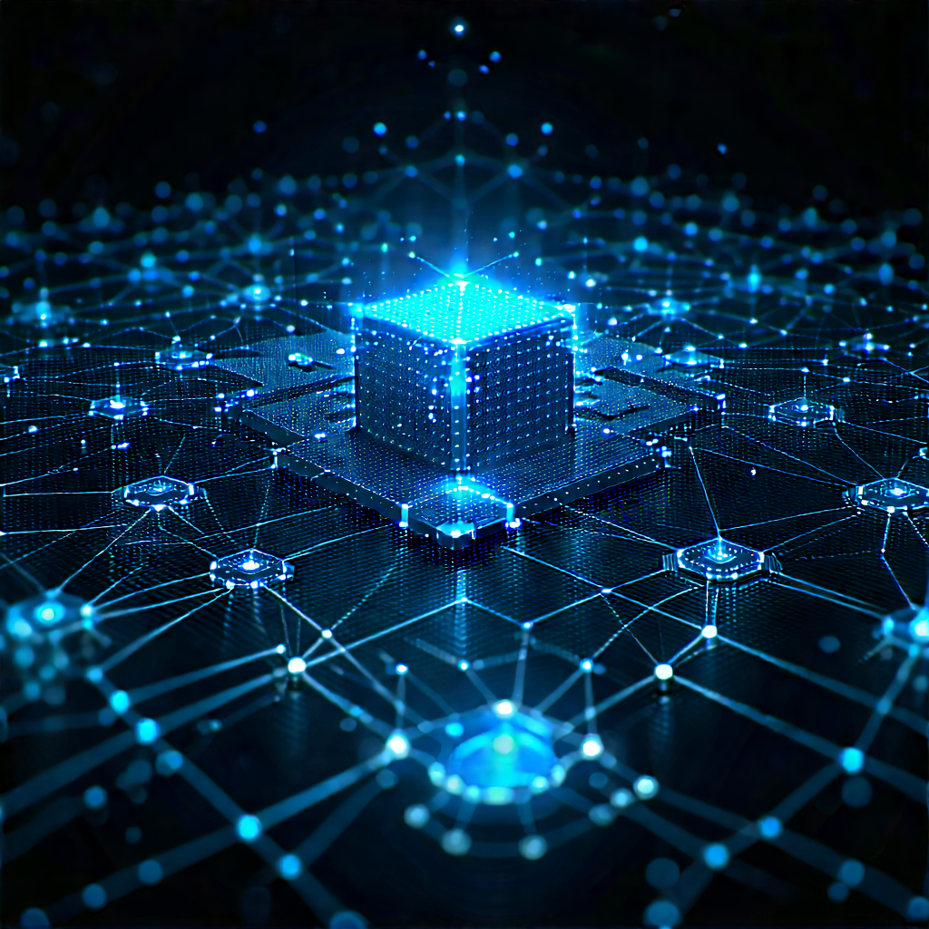 Blockchain Network Visualization With Image, There