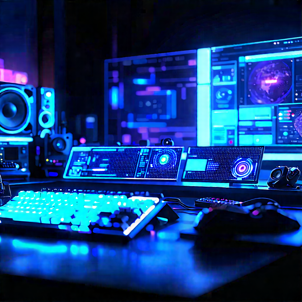 Entertainment Technology In Tech Office With Image, There