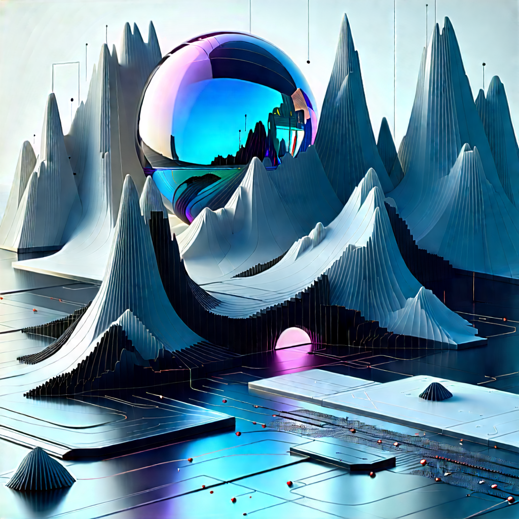 Futuristic Digital Workspace With Image, There