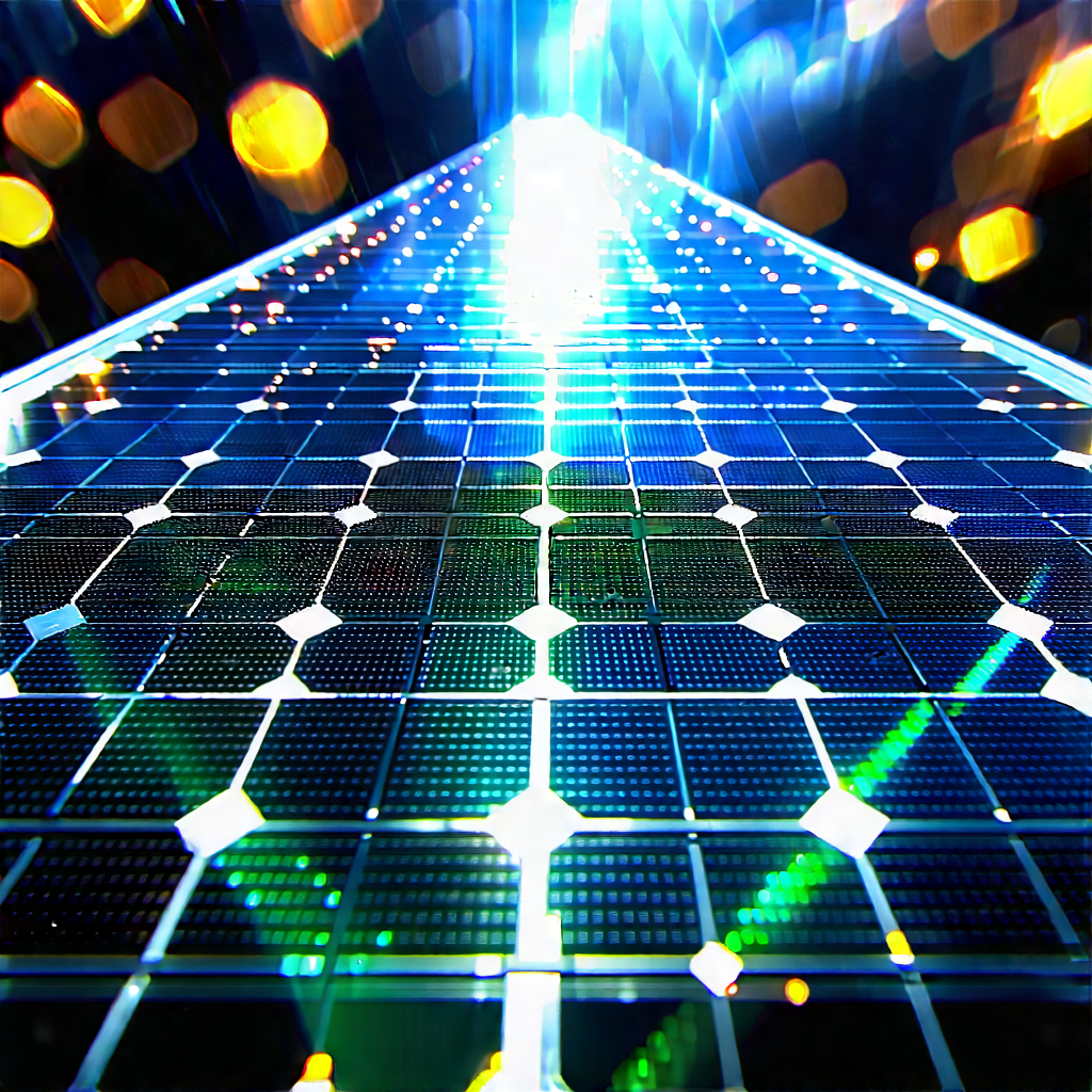 Solar Panel With Holographic Projection With Large, Brightly