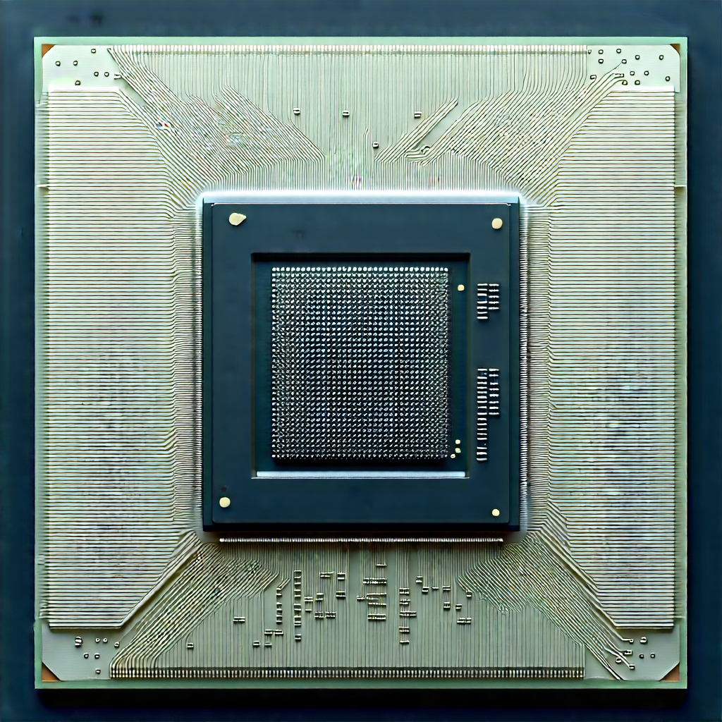 Close-up of microprocessor