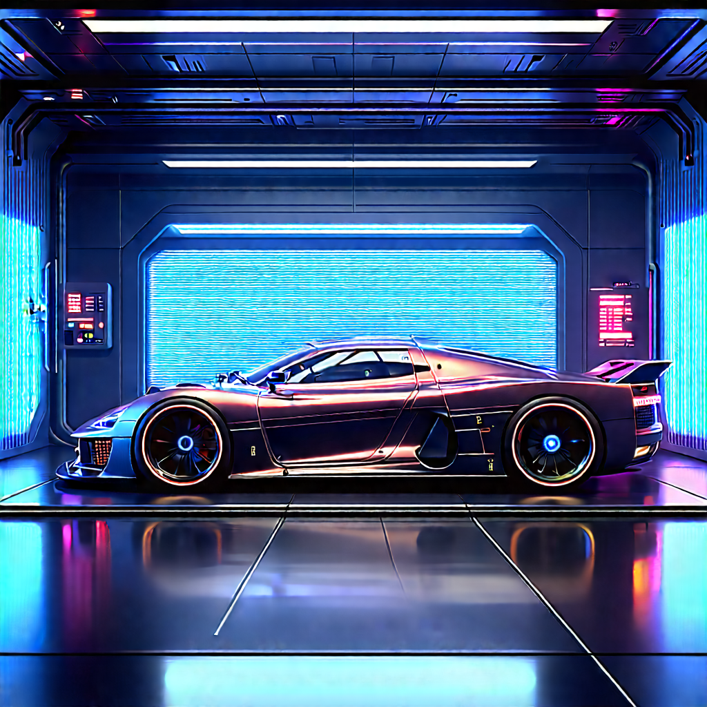 Automotive Technology In Modern Laboratory With Sleek, Futuristic