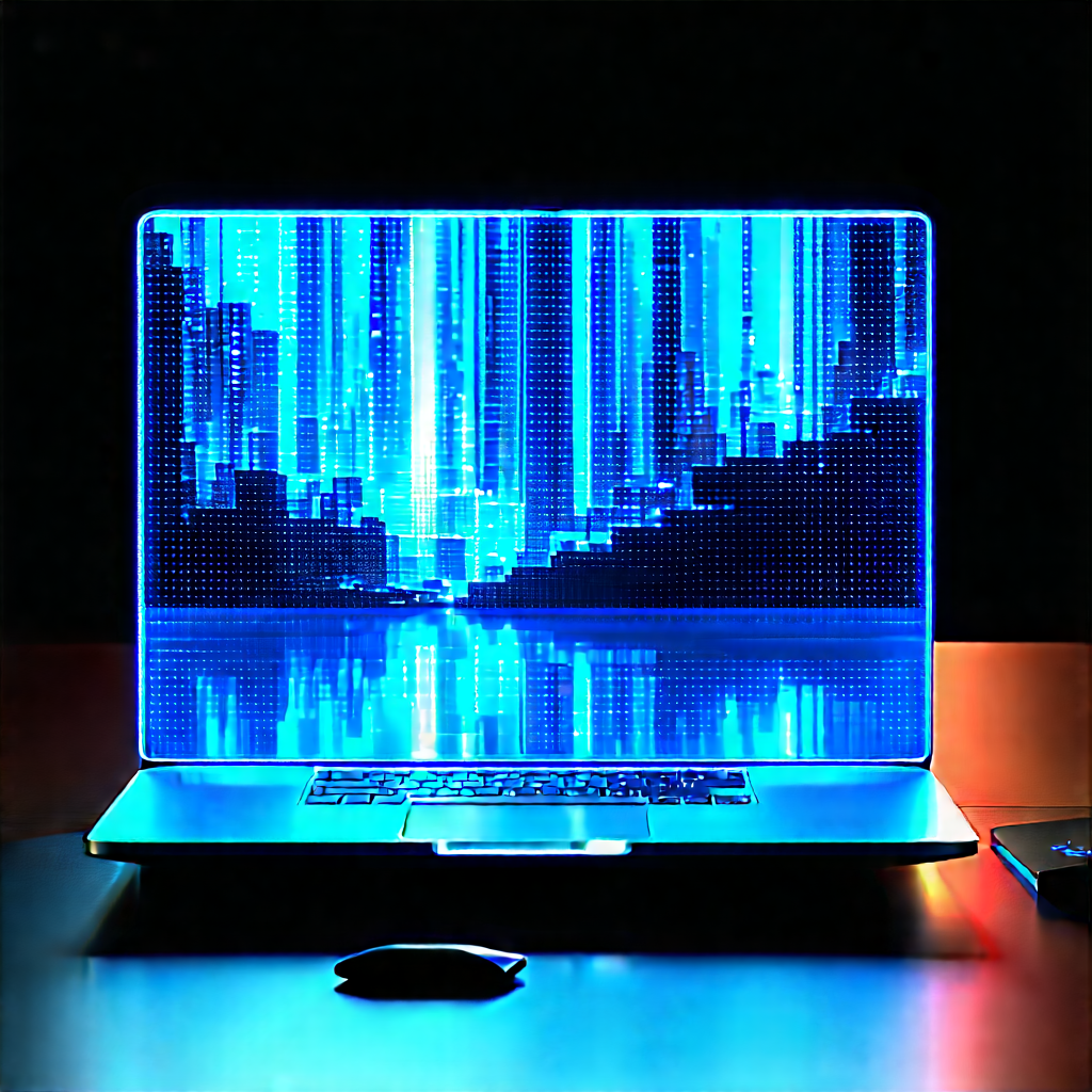 Laptop With Holographic Display With Laptop Computer