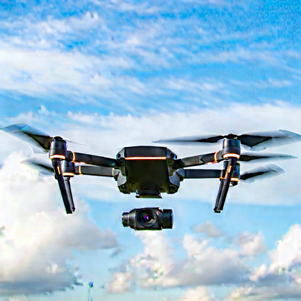 Drone With Streaming Content With Black Drone