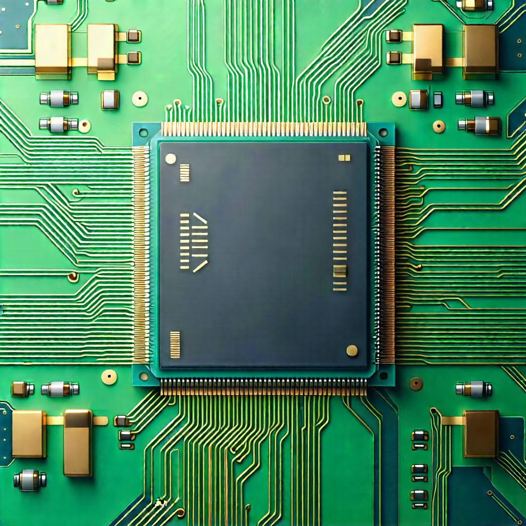 Close-up of microprocessor