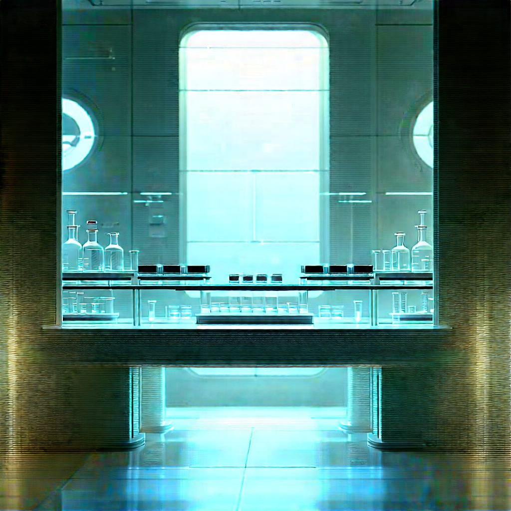 Futuristic research laboratory