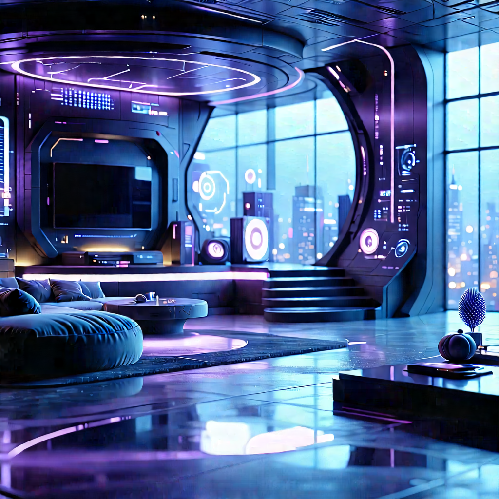 Futuristic Smart Home With Futuristic Living