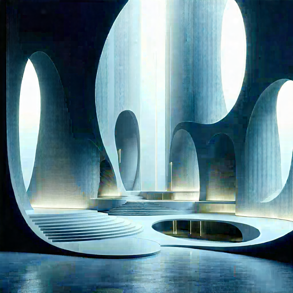 Futuristic Innovation Hub With Image, There