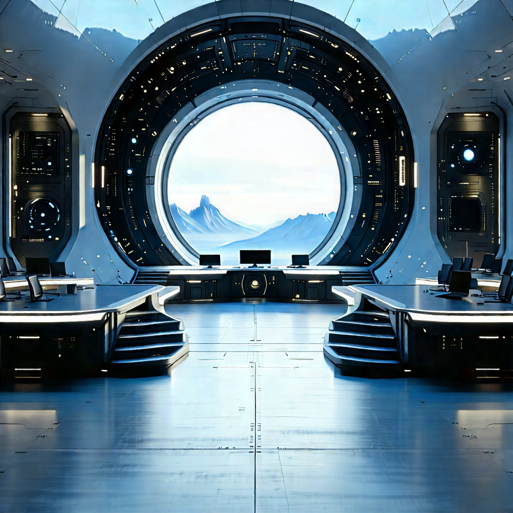 Futuristic Innovation Hub With Futuristic Space