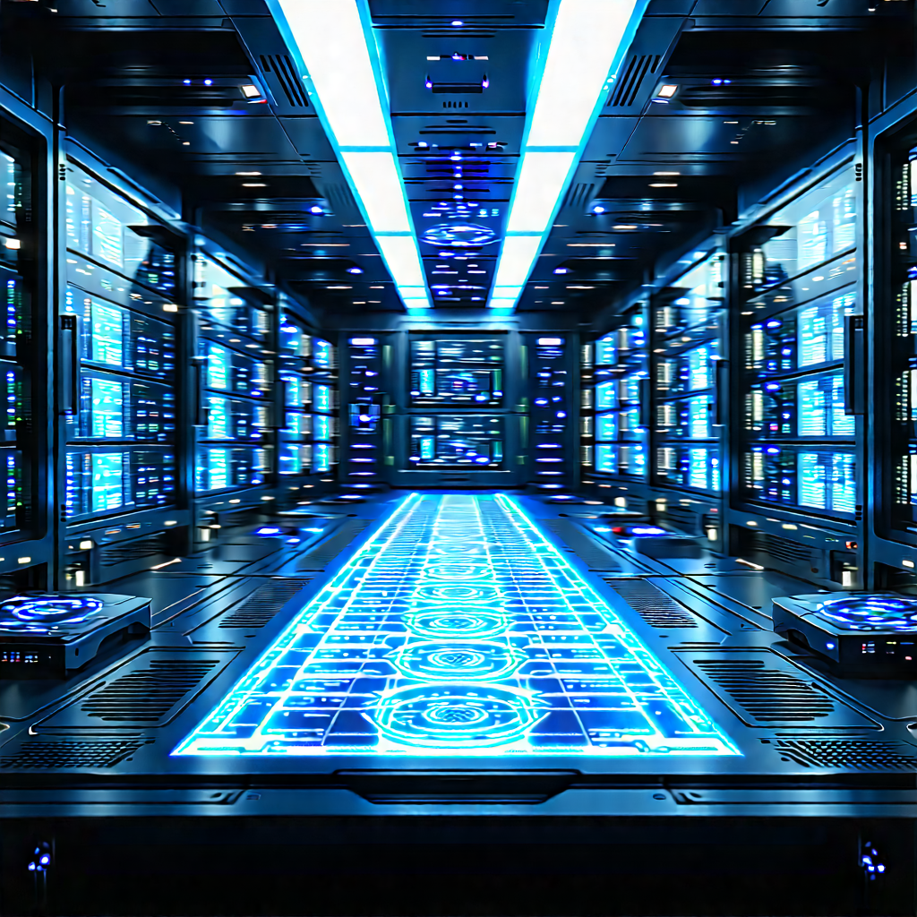 Futuristic server room