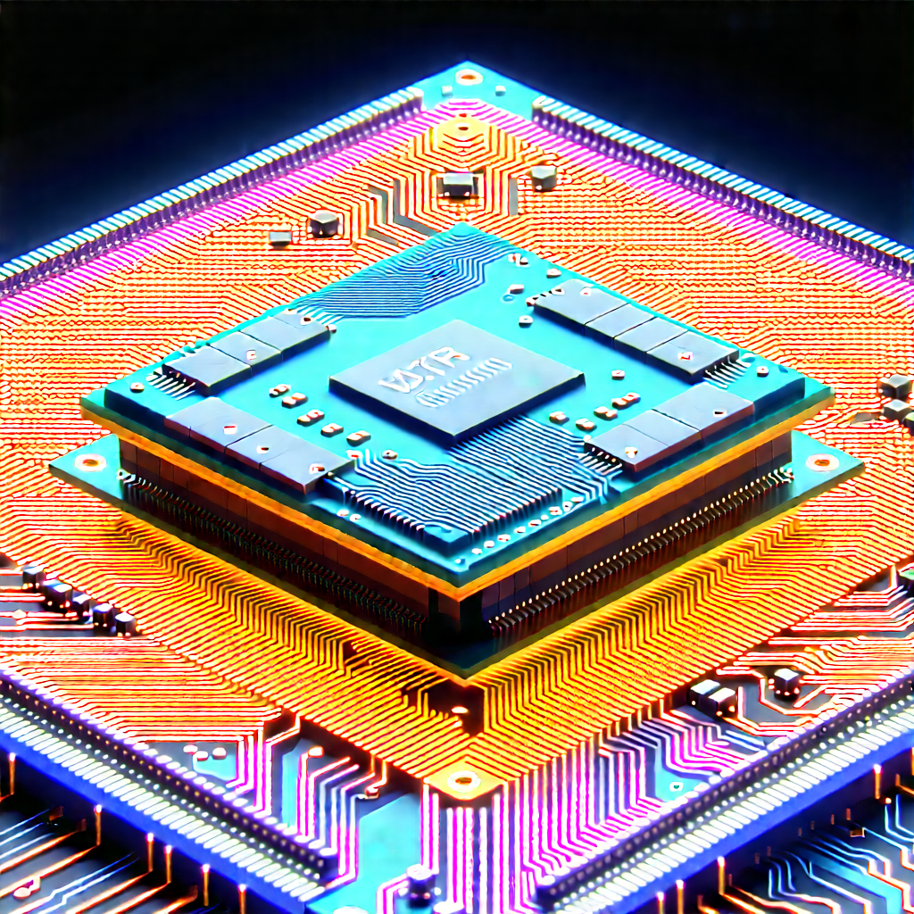 Close-up of microprocessor