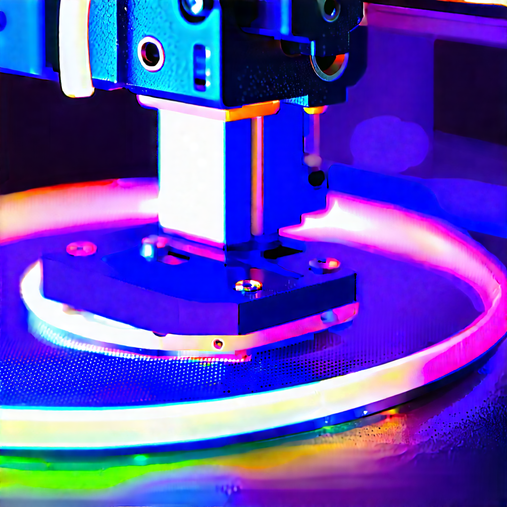 3d printer with neon accents