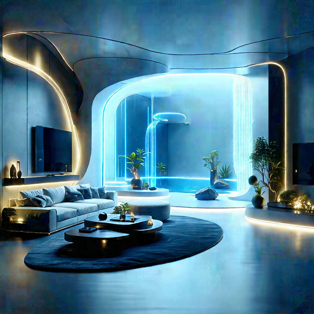 Futuristic Smart Home With Large, Modern