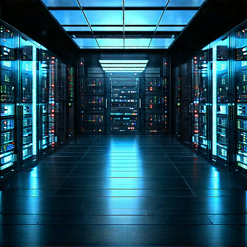Futuristic Server Room With Image, There