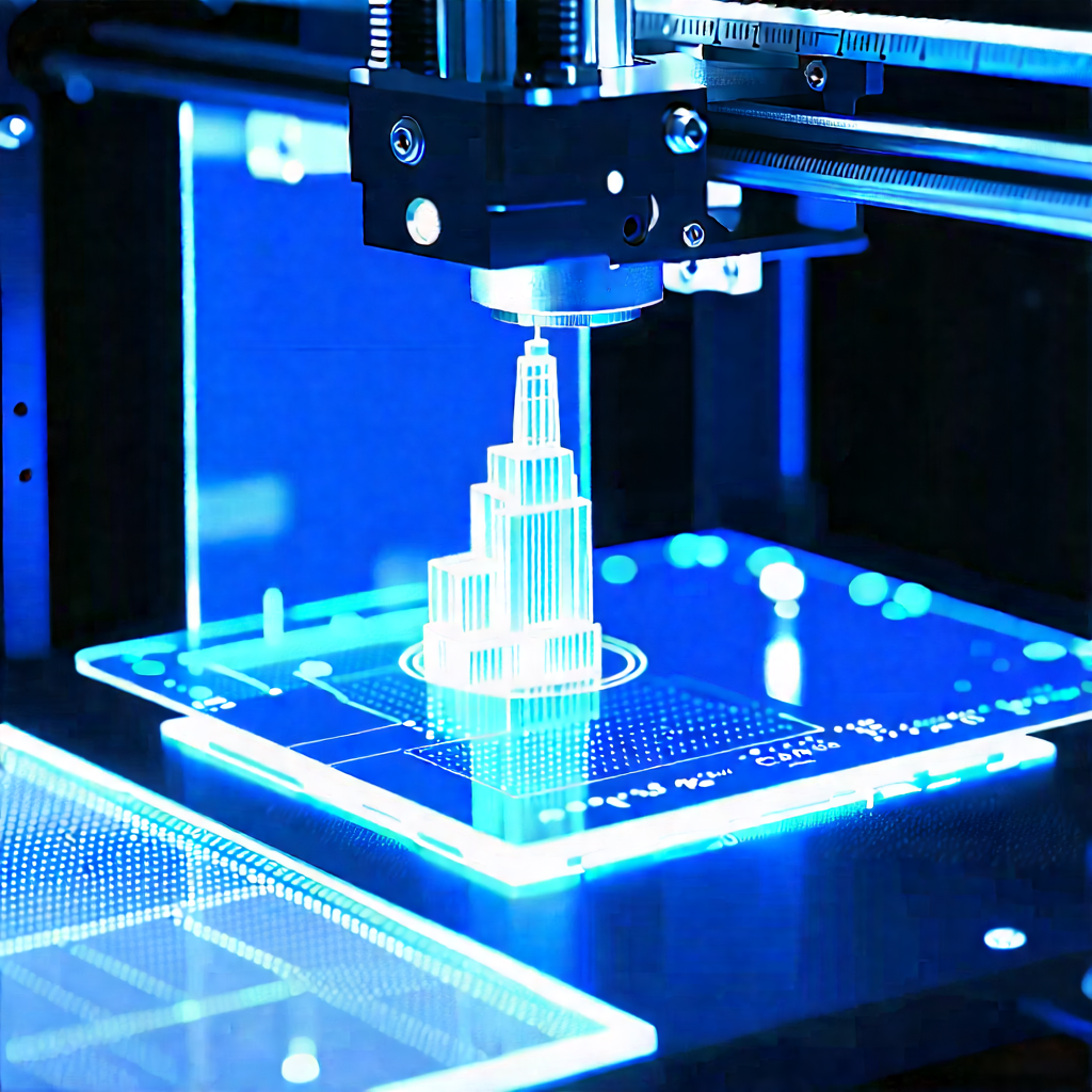 3d Printer With Holographic Projection With Printer Process