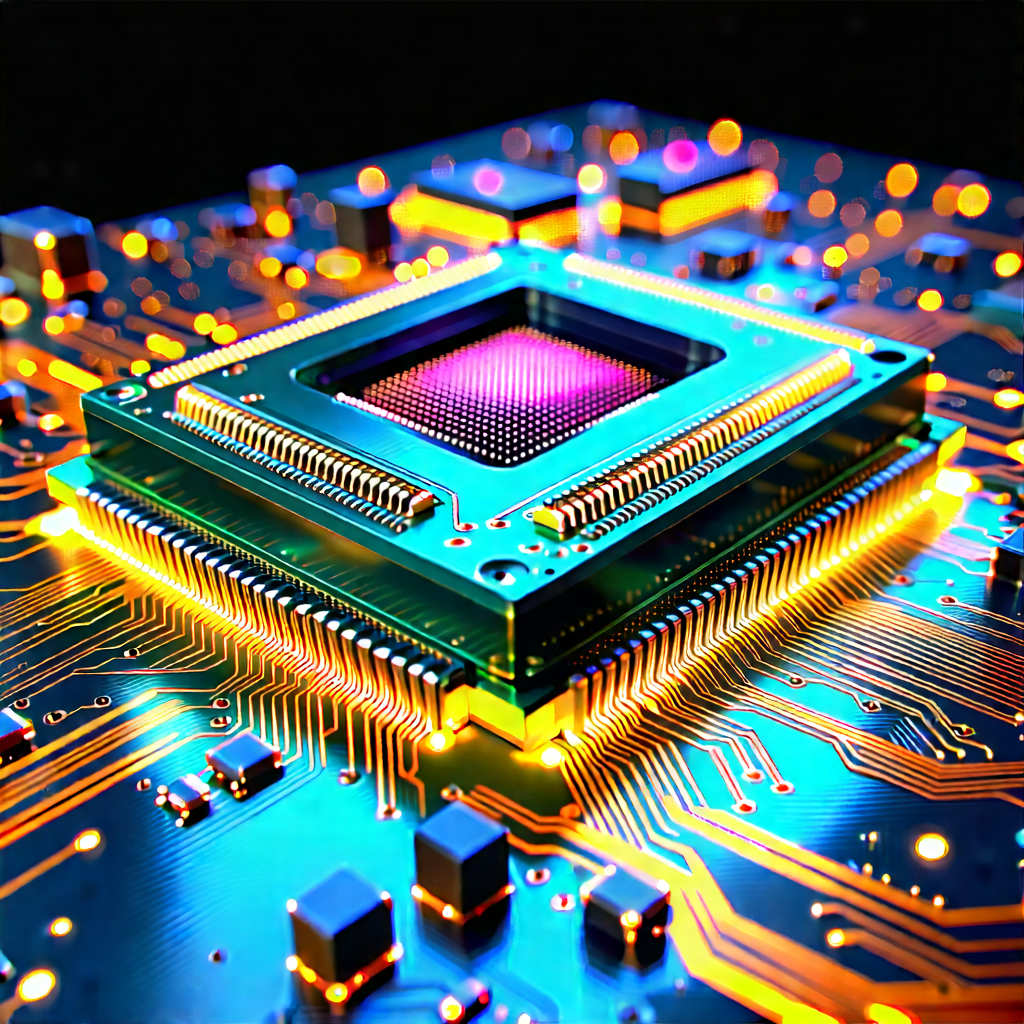 Close-up of electronic circuit