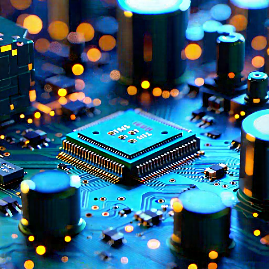 Close-up of electronic circuit