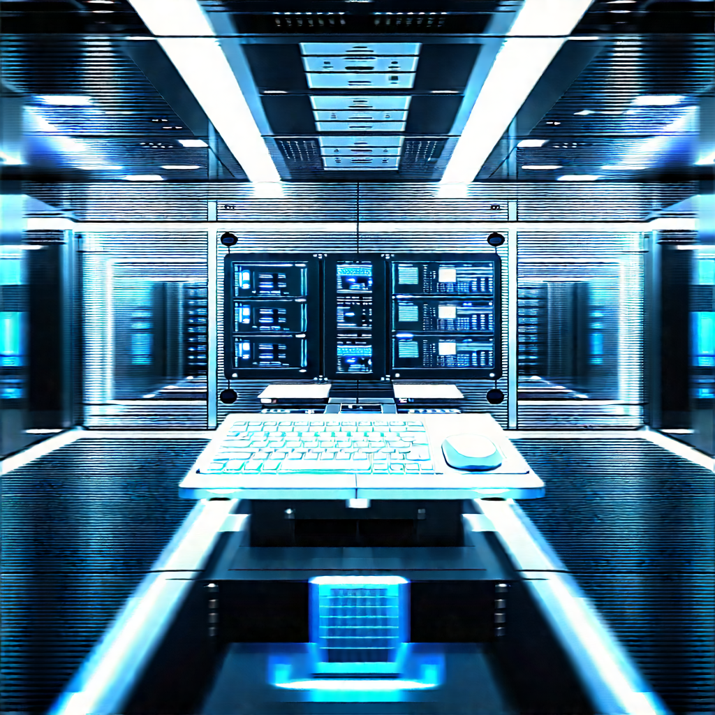 Futuristic Server Room With Image, There