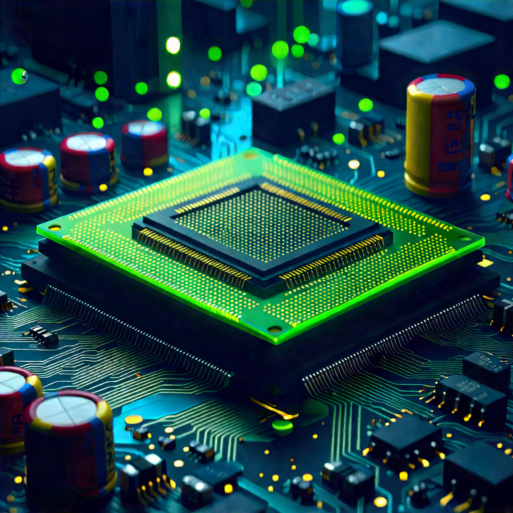 Close-up of microprocessor