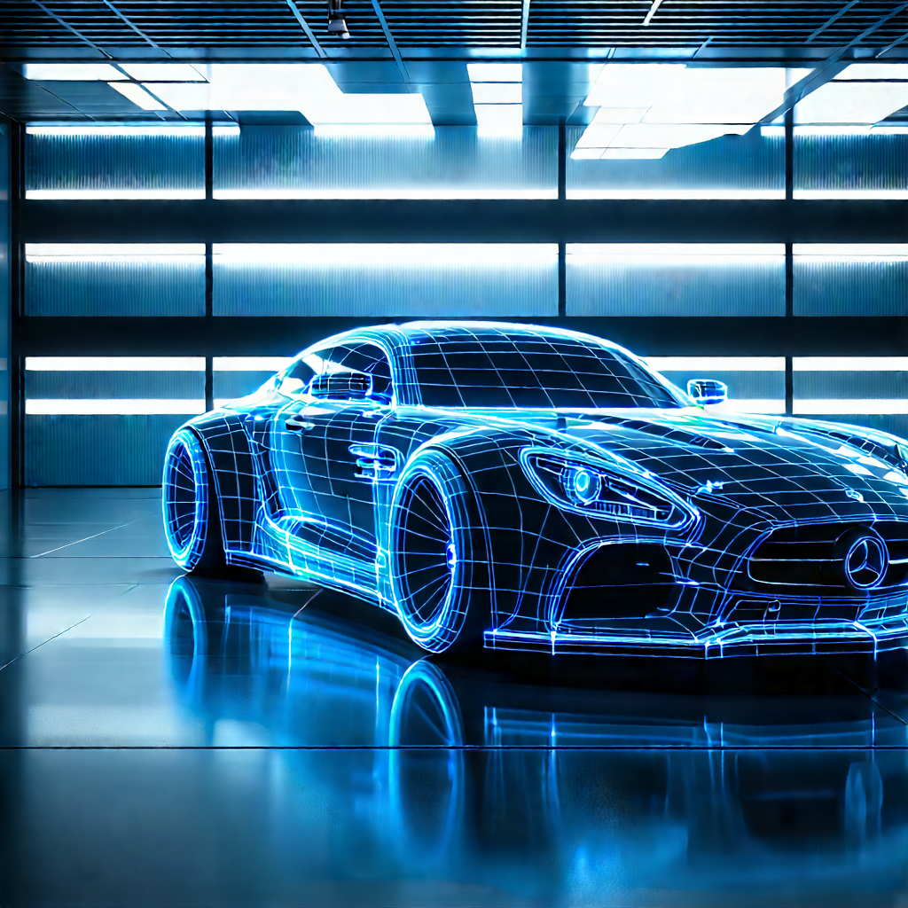 Automotive Technology In Research Center With Sleek, Futuristic