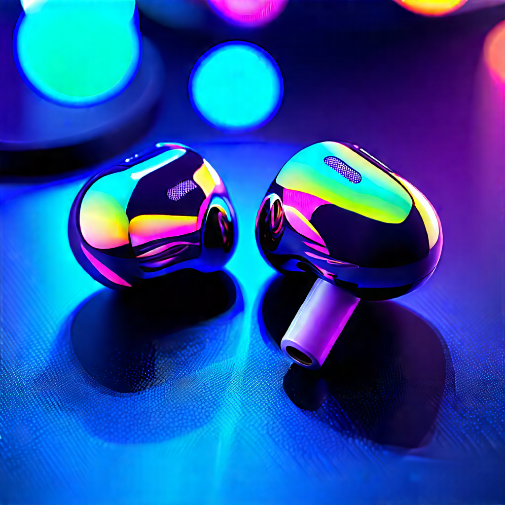 Wireless Earbuds With Digital Artwork With Pair Earphones