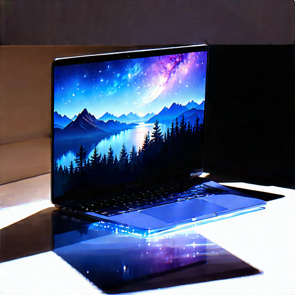 Laptop With Holographic Display With Laptop Computer