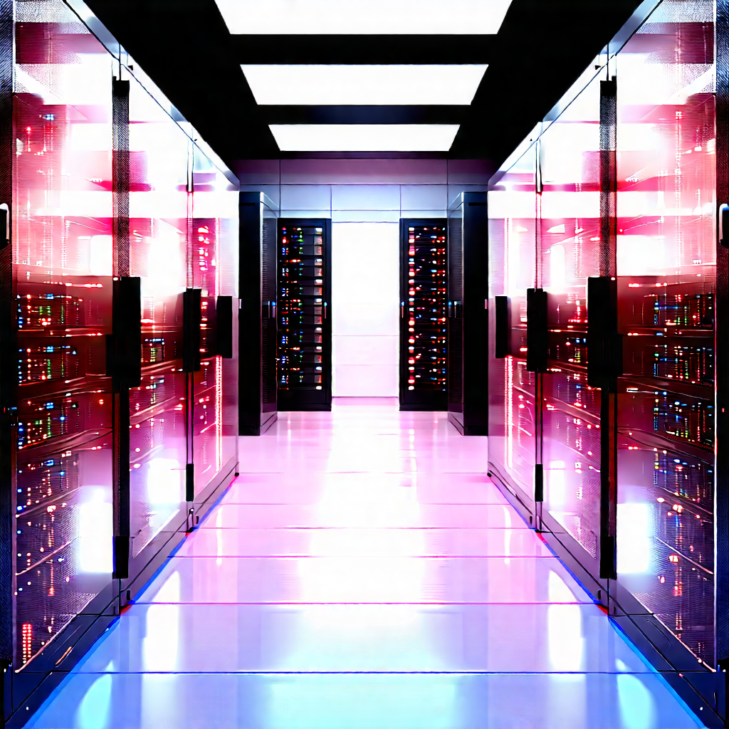 Futuristic Server Room With Image, There