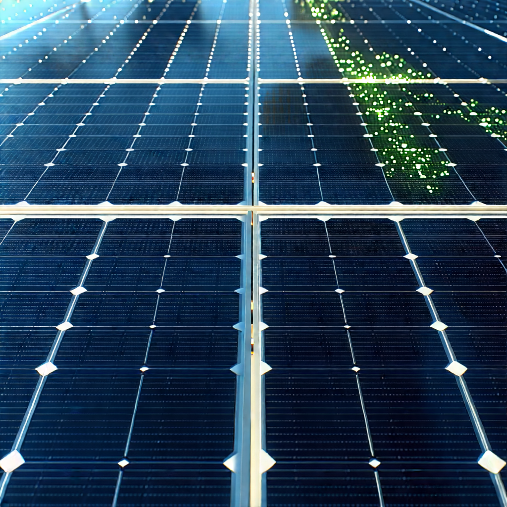 Solar panel with holographic projection