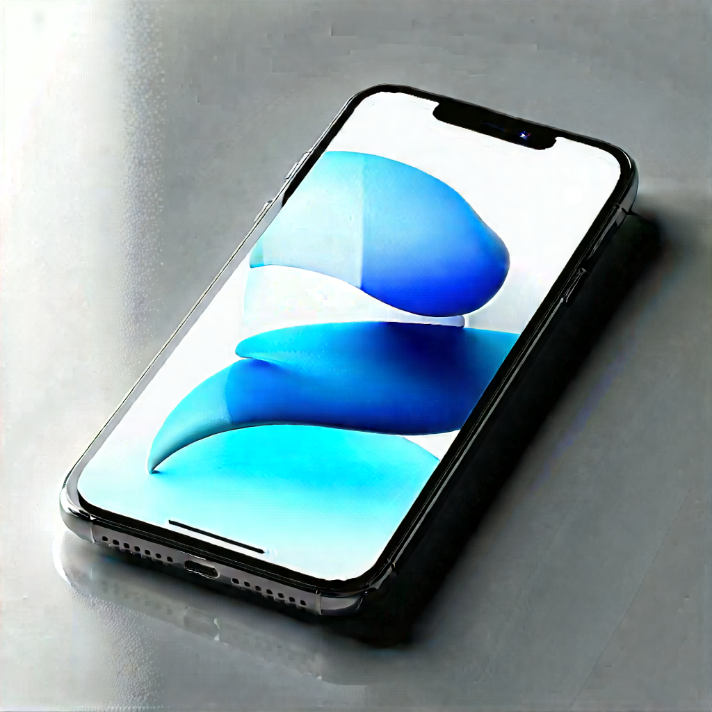 Smartphone With User Interface With Black Iphone