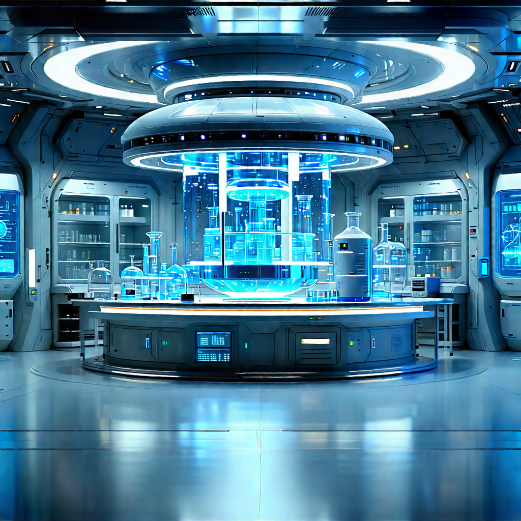 (futuristic:1.49) research laboratory