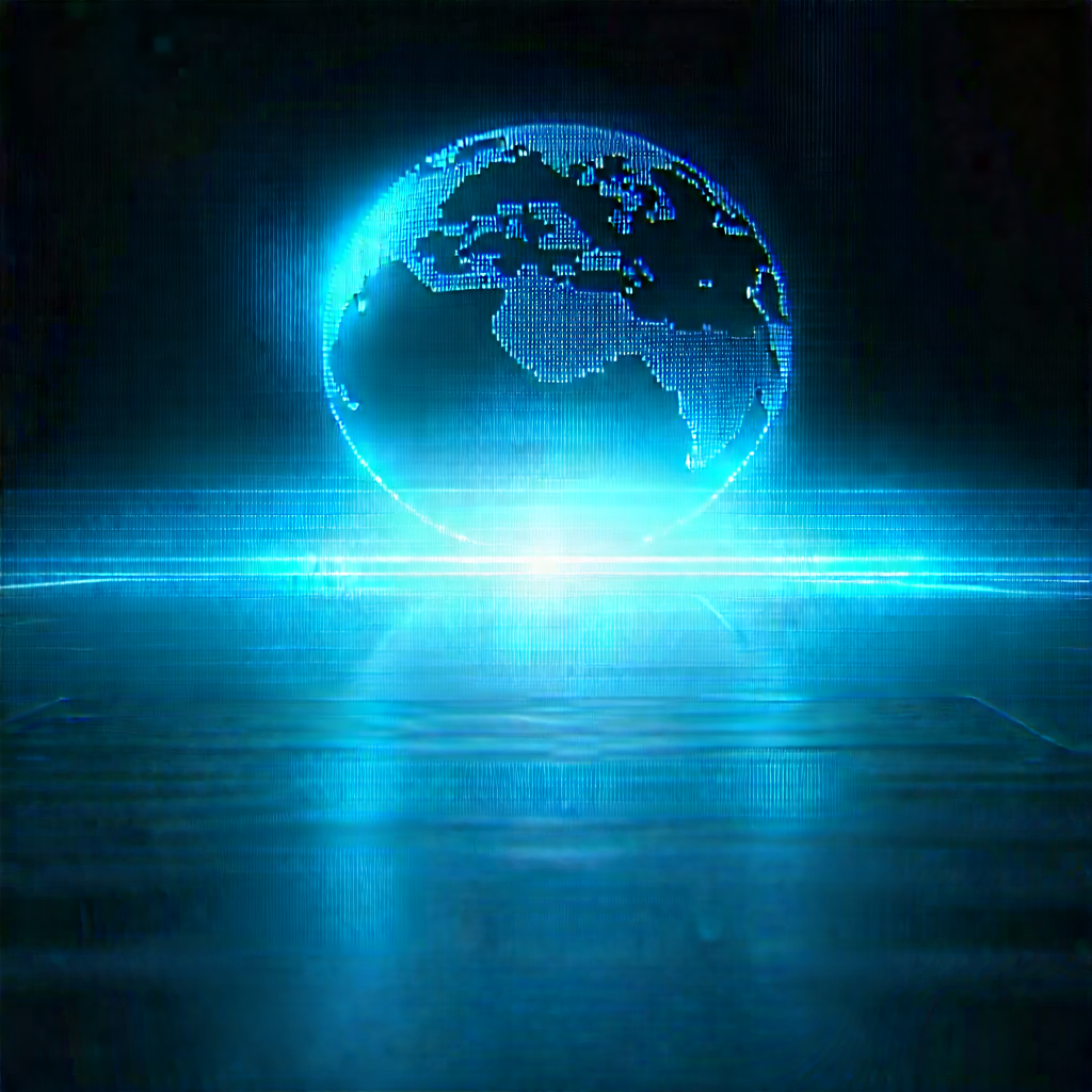 (digital:1.11) Transformation Visualization With Blue White