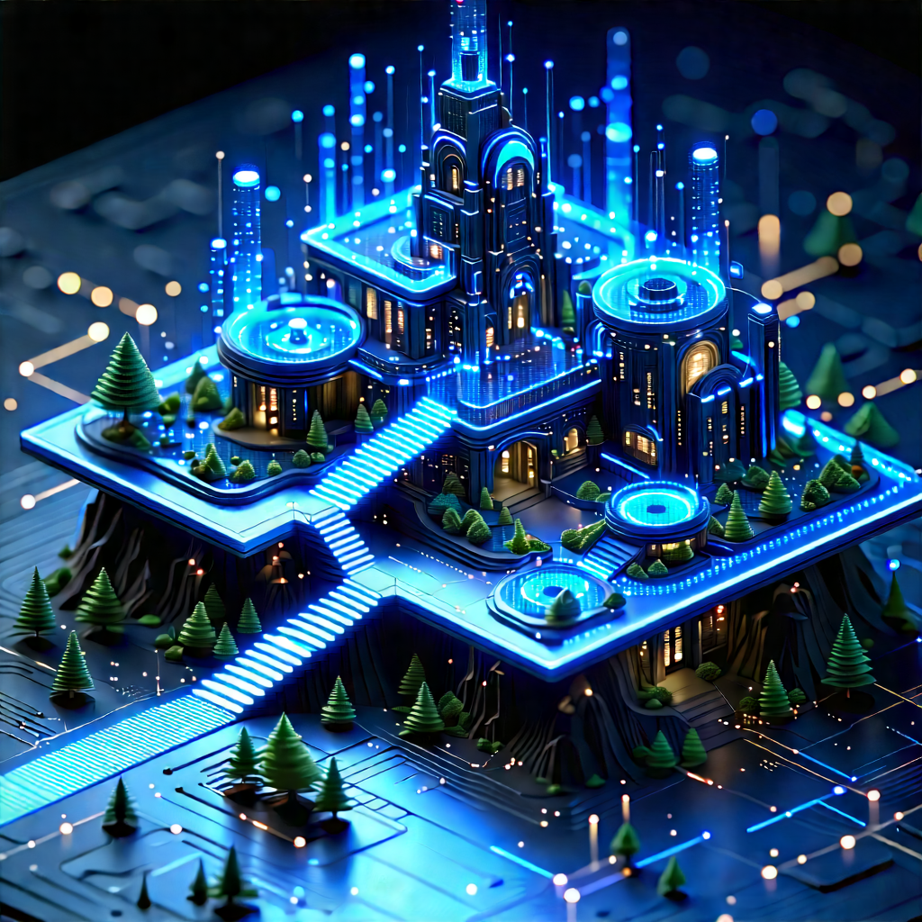Artificial Intelligence Visualization With Futuristic City