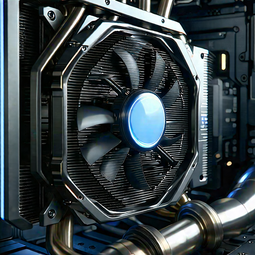 Close-up of cooling system