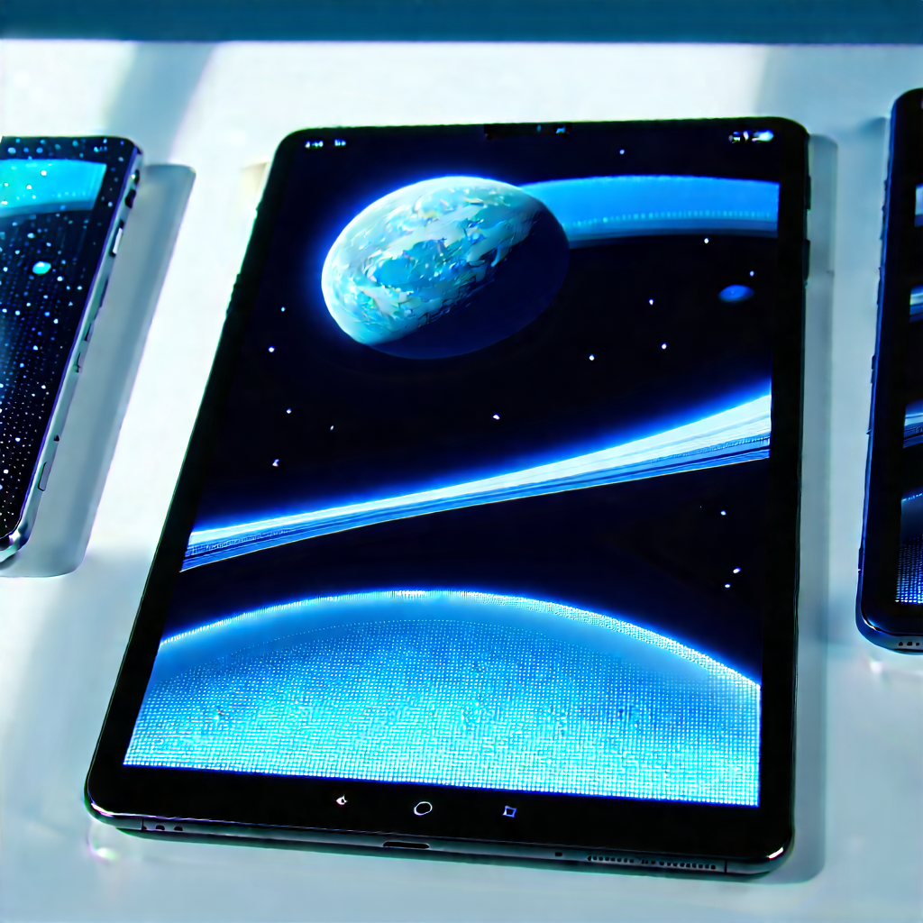 Tablet With Holographic Display With Table Three