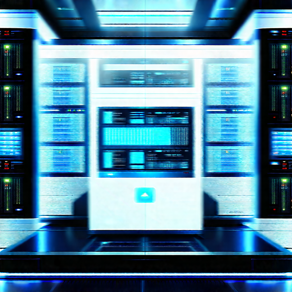 (futuristic:1.28) server room