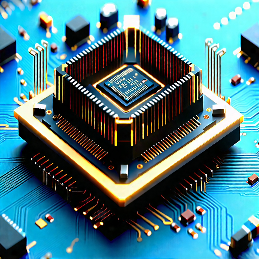 Close-up of microprocessor