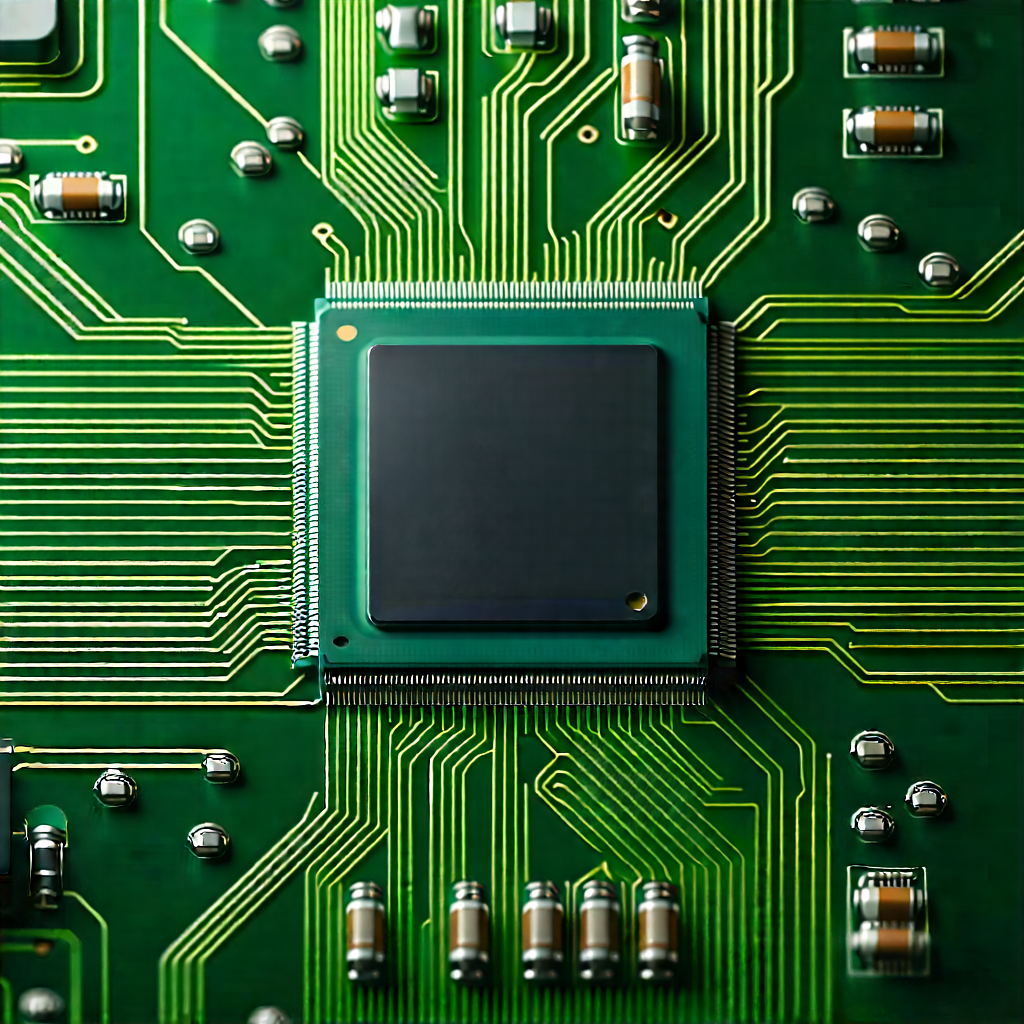 Close-up of microprocessor