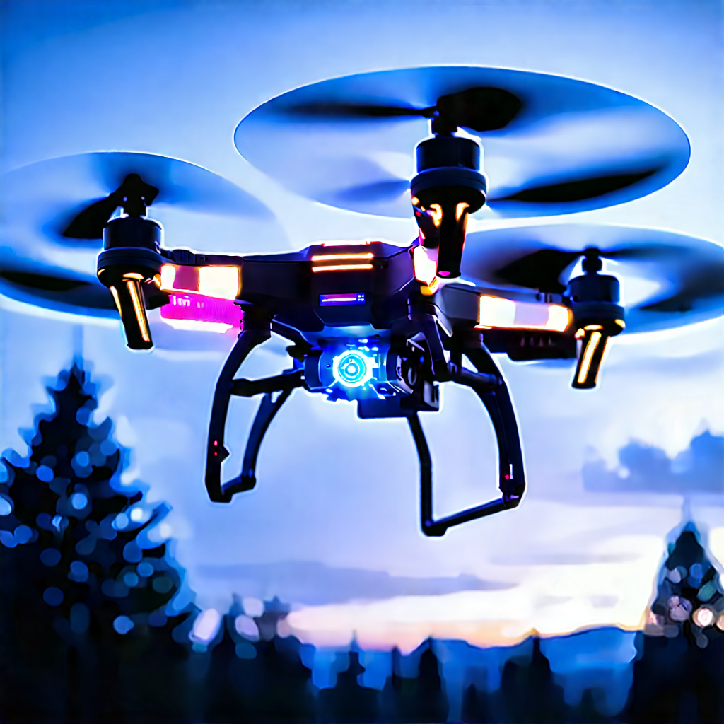 Drone With Holographic Display With Small Drone
