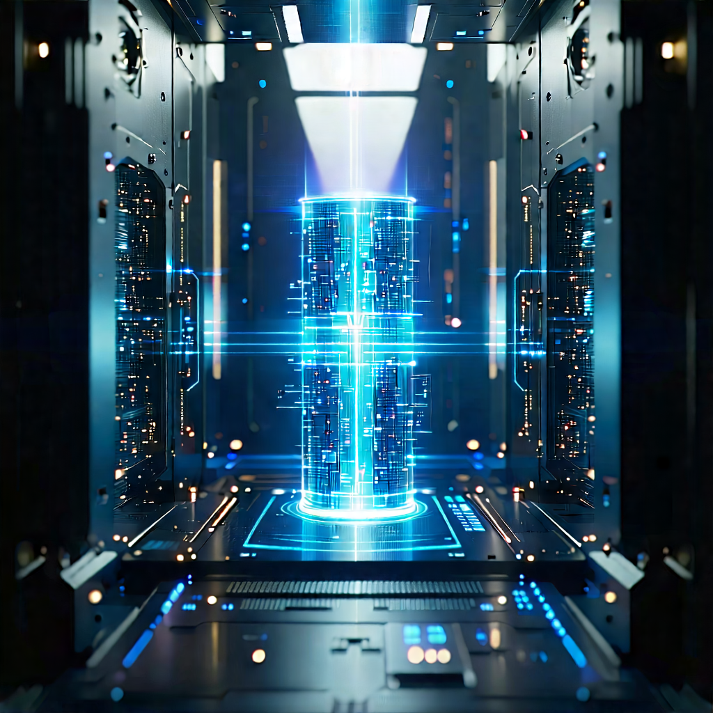 Quantum computer with laser scanning