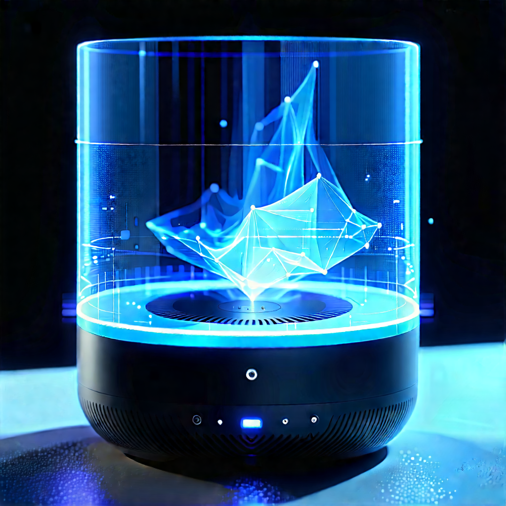 Smart Home (device:1.16) With Holographic Display With Blue White