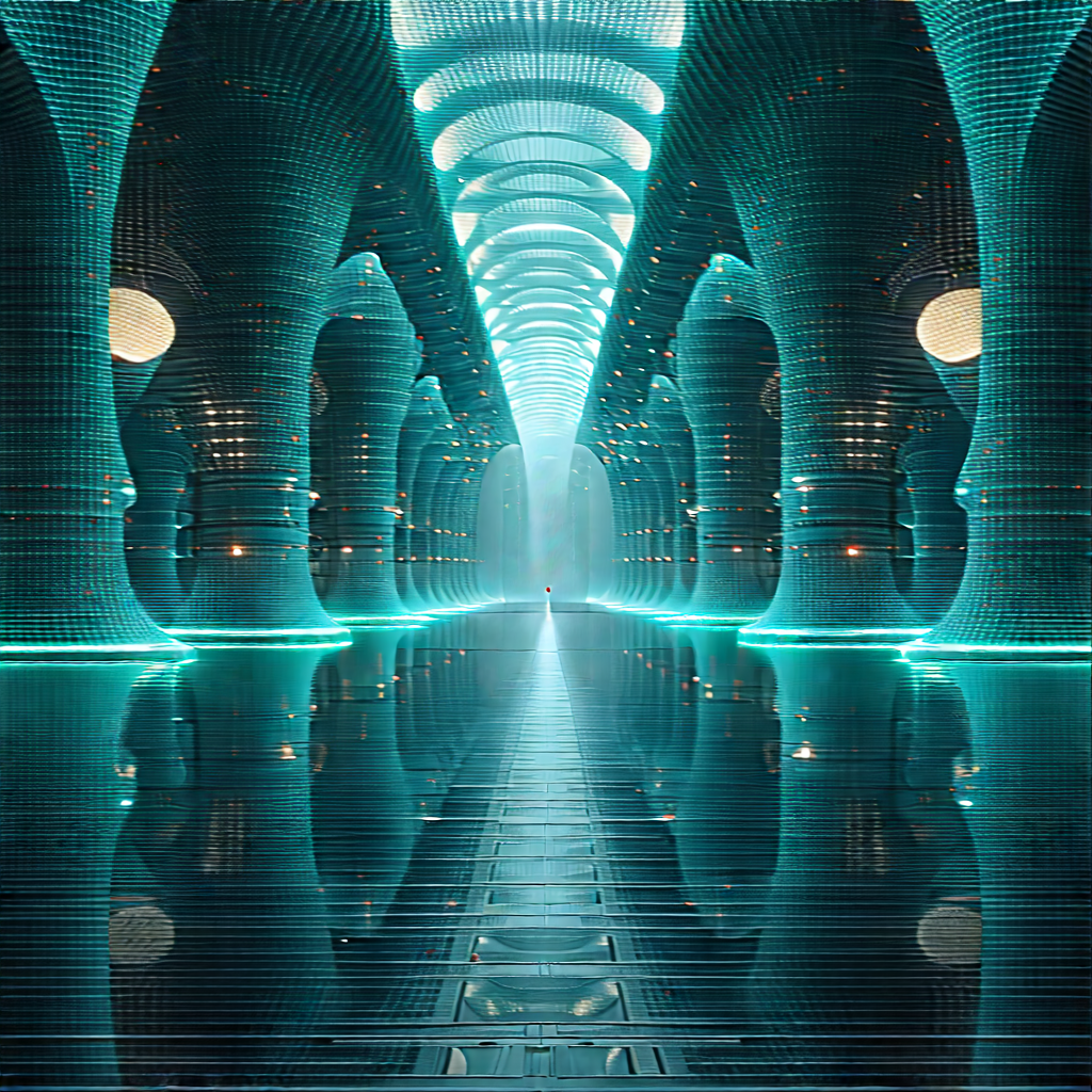 (futuristic:1.42) tech startup office