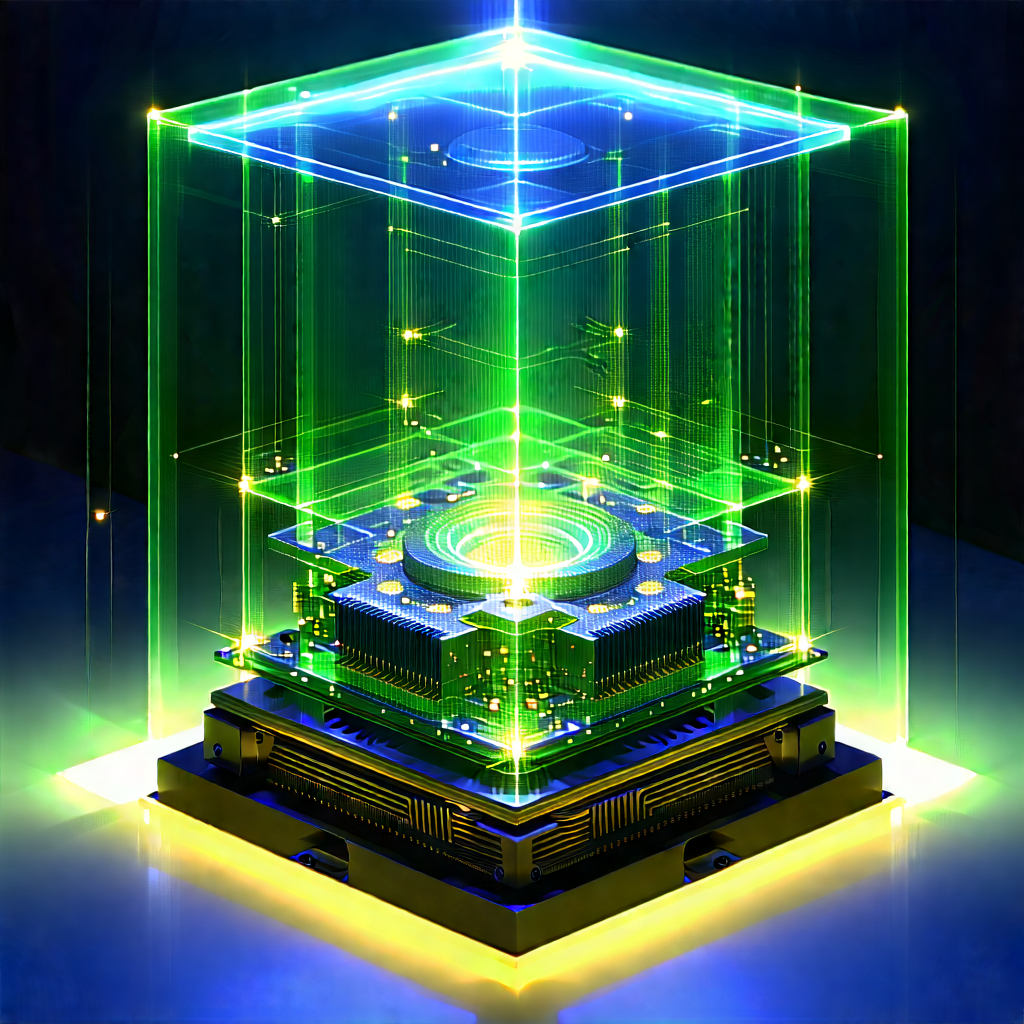 Quantum computer with laser scanning